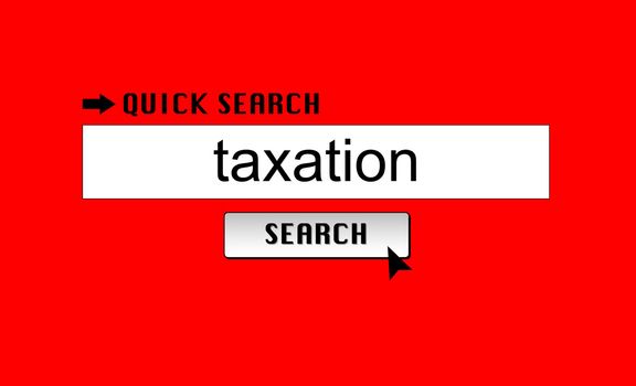 Searching for 'taxation' in an internet search engine.