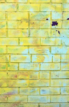 Graffiti On Brick Wall. Background high detailed fragment stone