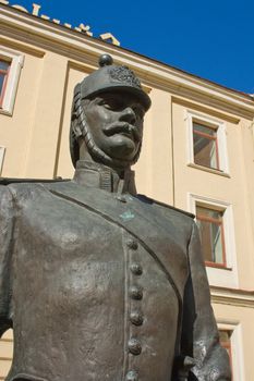 monument to guard public order czarist era in downtown St. Petersburg. Russia.