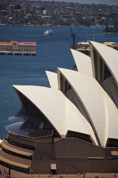 View of the Sydney Opera House and it's unique roof