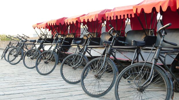 A group of Rickshaws