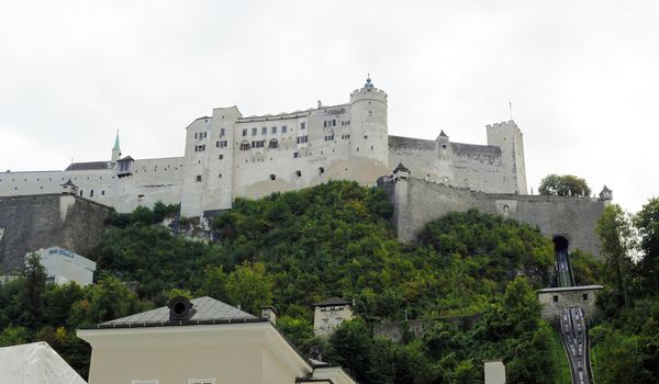 View of Hohensalzburg Fortress. Autumn Salzburg. Austria.