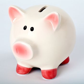 A Piggy Bank over a plain background.