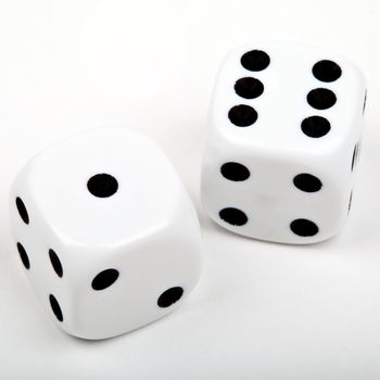Dice over a plain white background.
