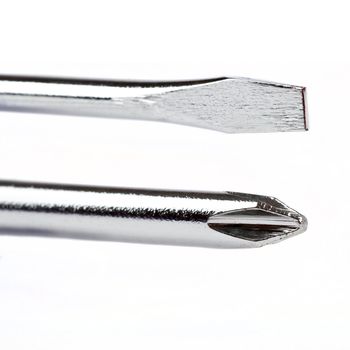The Two Types of Screwdriver heads ('Flat-head' and 'Philips')