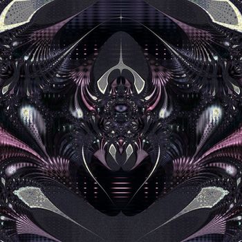 Elegant fractal design, abstract art, purple magic