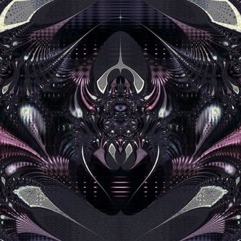 Elegant fractal design, abstract art, purple magic