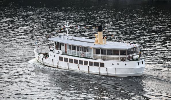 the old passenger steamer top view
