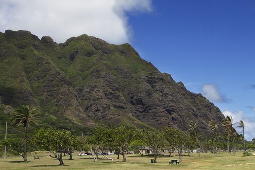 Mountain in the kahana valley state park