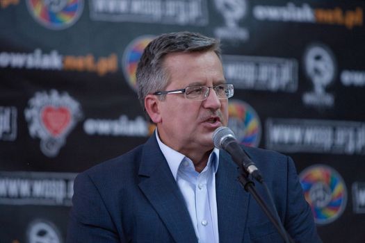 Bronisław Maria Komorowski (born 4 June 1952) on Woodstock Festival Poland 2012 in Kostrzyn.
Current President of Poland , was sworn in as fulltime President on 6 August 2010.