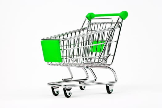 Shopping Trolley over a plain white background.