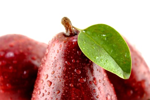Fresh Red Pears on white