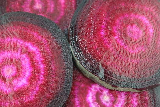 Beetroot sliced background.