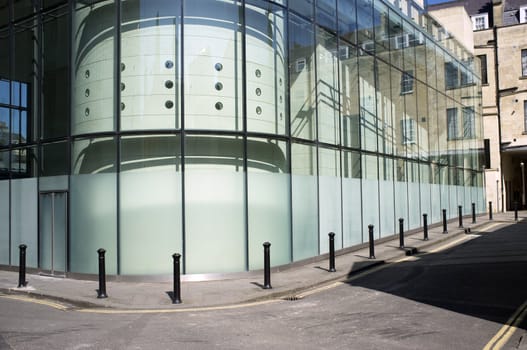 Modern spa complex in the historic city of Bath in Somerset, England