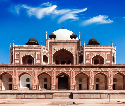 Humayun's Tomb. Delhi, India. UNESCO World Heritage Site. Frontal View