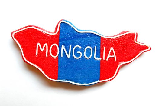 Map of Mongolia on a white background