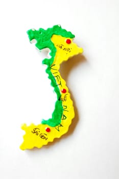 Map of Vietnam on a white background