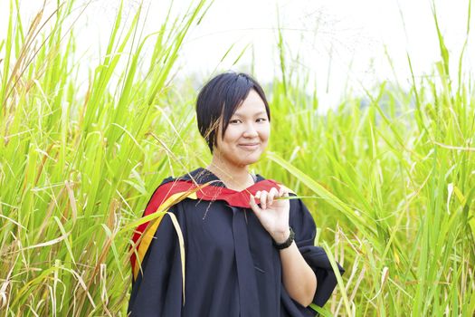 Asian woman graduation