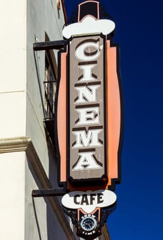 Old Fashioned Movie House Sign.