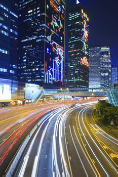 City traffic at night