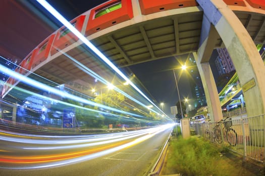 Traffic in downtown of Hong Kong