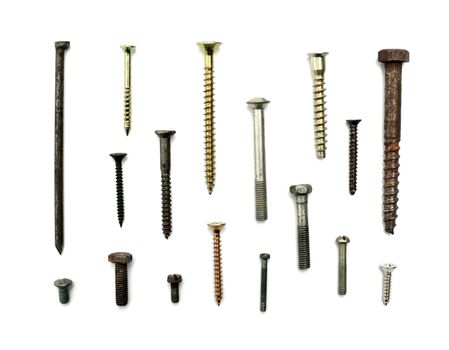 Screws - isolated on white