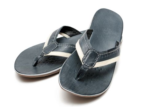 Mens sandals on a white background