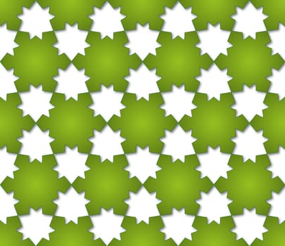 abstract background green star on a white area of with shadow