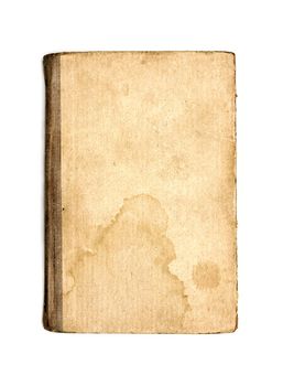 Old book cover is isolated on a white background