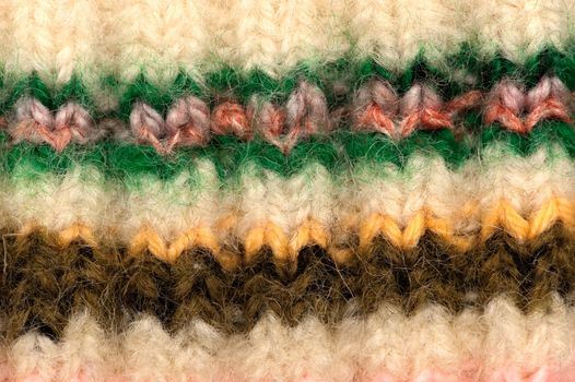 Striped colorful woolen fabric