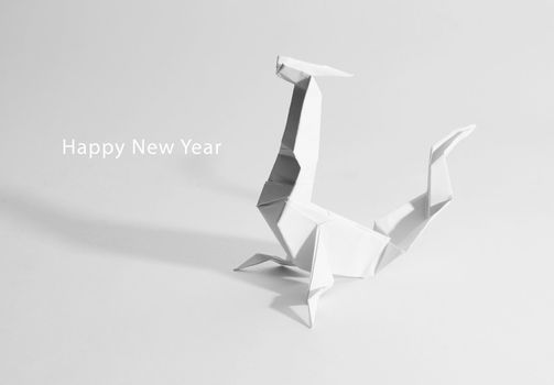 New Year greeting card. origami