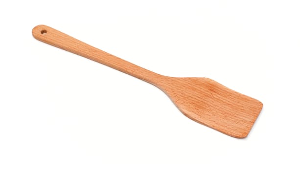 wooden spatula on a white background