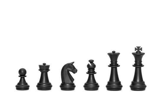 Chess figures isolated on a white background