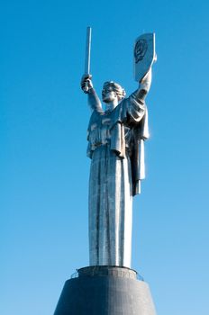 Statue of the Motherland, in Kiev, Ukraine. This statue was built in remembrance of the victory over the Nazi's.
