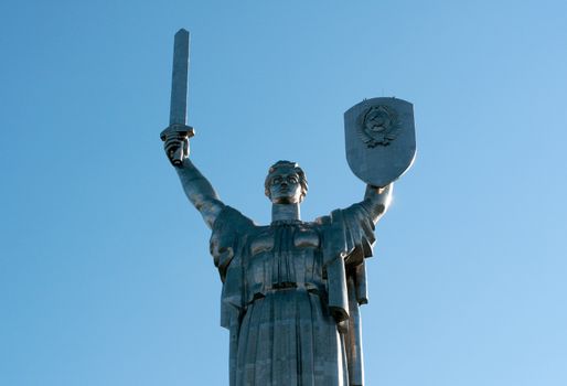 Statue of the Motherland, in Kiev, Ukraine. This statue was built in remembrance of the victory over the Nazi's.