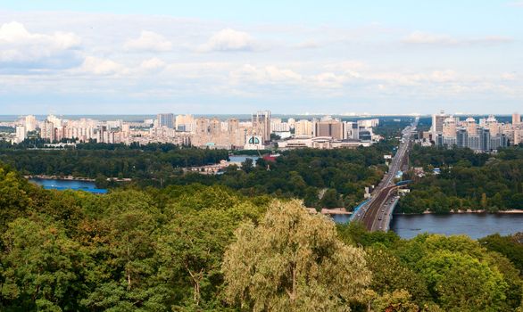 Railway bridge in Kiev, Ukraine