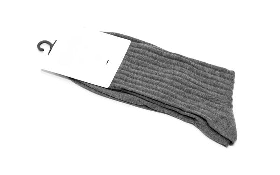 gray socks on a white background