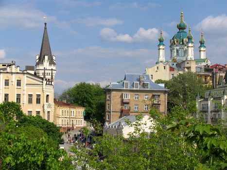 St. Andrew's Church and tower of the king Richard Kiev, Ukraine