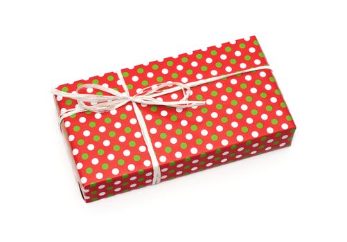 Colorful gift box on white background