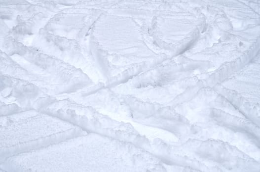 Texture of the snow with traces