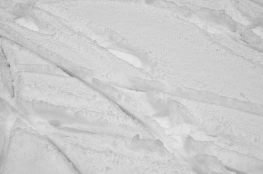 Texture of the snow with traces