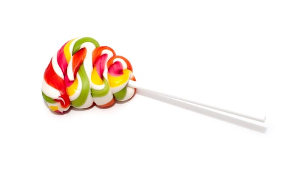 Colorful lollipop isolated on white background