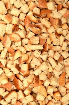 Texture of small pieces dried bread