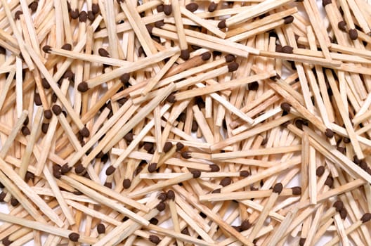 Background from many wooden matches