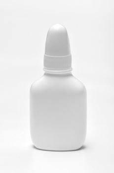 White plastic bottle isolated on white