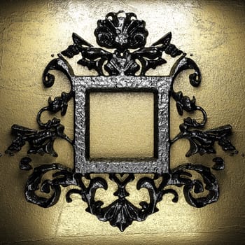 vintage iron frame on the wall
