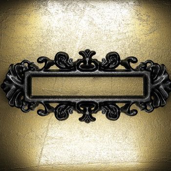 iron vintage ornament on wall