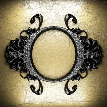 vintage iron frame on the wall