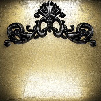 iron vintage ornament on wall