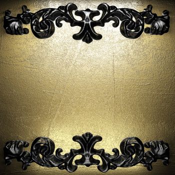 iron vintage ornament on wall